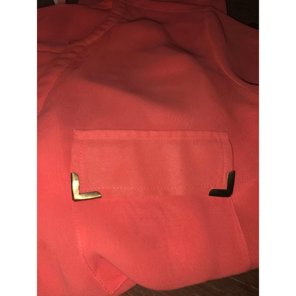 Women's Live 4 Truth Coral Blouse L with Gold Accents - Picture 5 of 5